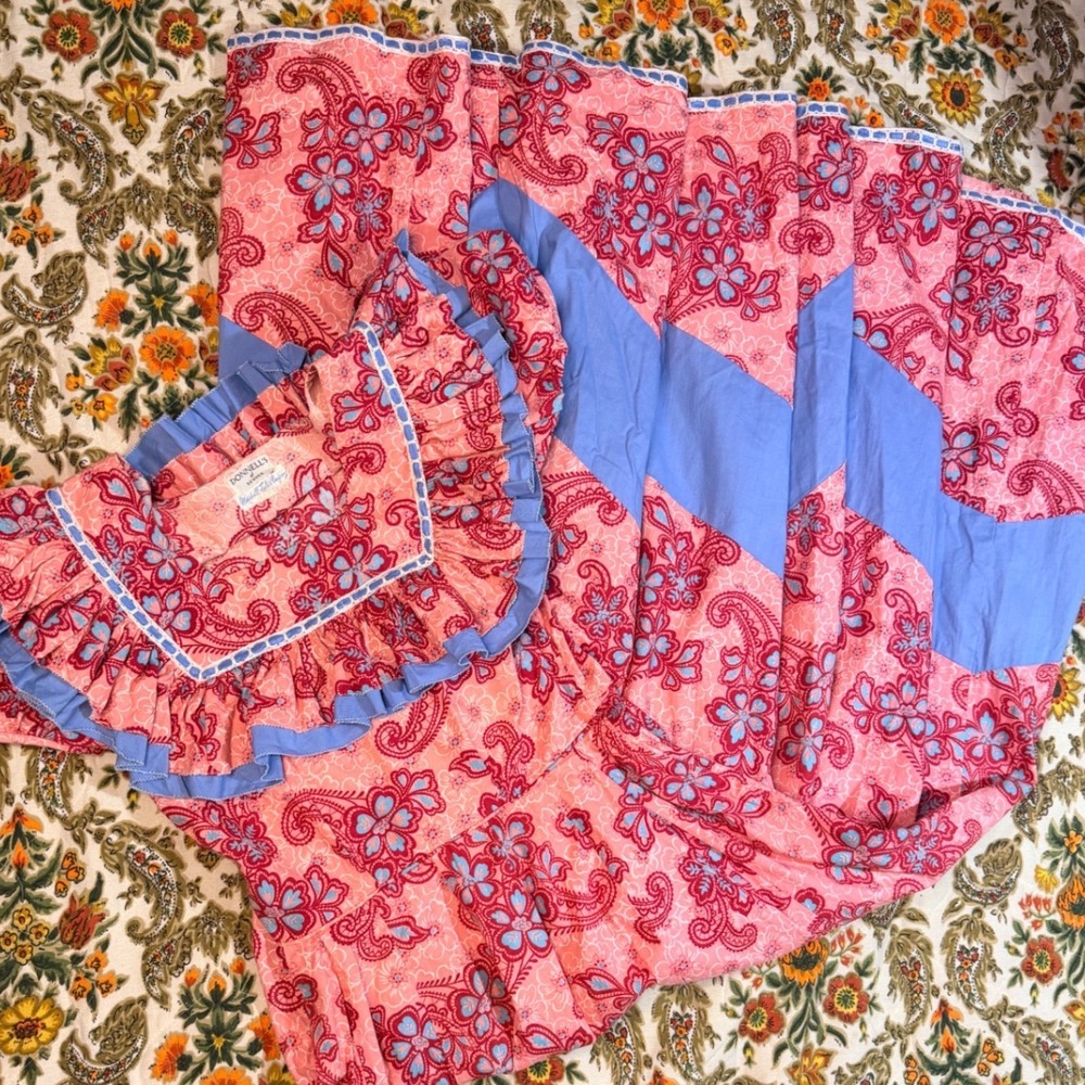 VTG 70s Donnells of Denver Marshall Fields Paisley Prairie Dress & Bloomers Set - Picture 14 of 14
